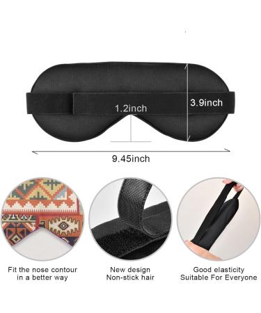 Haskirky Light Blocking Eye Mask for Men and Women | Adjustable & Breathable | Perfect for Travel, Yoga, Meditation, Office | Deep Sleep Aid | National Style - Buy Online on GoSupps.com