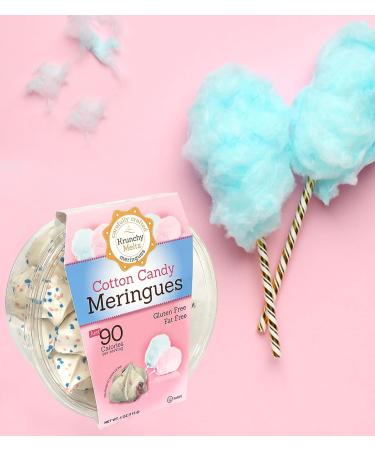 Krunchy Melts Cotton Candy Meringue Cookies - Fat Free, Gluten Free, Nut Free - 90 Calories - Low Calorie Sweet Treats - Buy Online on GoSupps.com