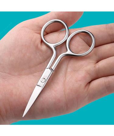 Stainless Steel Facial Hair Scissors for Eyebrows, Nose, Moustache & Beard - Buy Online on GoSupps.com