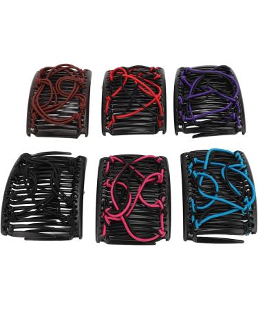 Hair Comb Clips Magic Set of 6 Stylish Adjustable Double Sided for Women with Smooth Teeth Suitable for Various Occasions - Buy Online on GoSupps.com