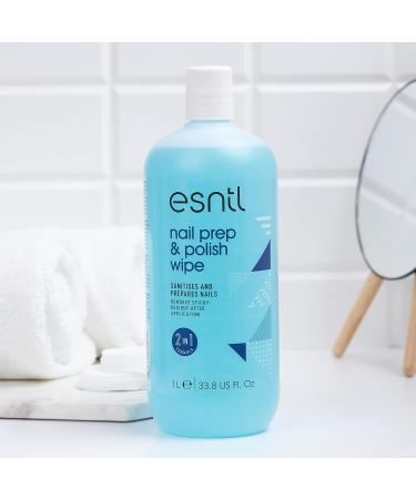 ESNTL Nail Prep & Polish Wipe | 1L | Dual Purpose Formula | Prep Your Nails For Gels Then Polish To A Salon Finish | Trusted by UK Beauty Industry - Buy Online on GoSupps.com