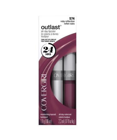 COVERGIRL Outlast All Day Two-Step Lipcolor Ruby Reflection 574 0.13 Oz 0.130-Fluid Ounce