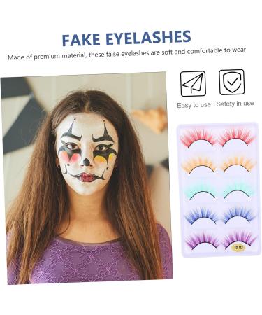 DOITOOL 5 Pairs Fake Eyelashes Pink Eyelashes Natural False Eyelashes Colorful Eyelash Dense Eyelashes Colored Eyelashes Extensions Reusable Flase Lash Fiber Make up Supplies 3d - Buy Online on GoSupps.com