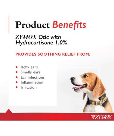 Zymox Otic Enzymatic Solution 8oz | Soothing Ear Infections in Dogs and Cats | 1% Hydrocortisone for Itch Relief - Buy Online on GoSupps.com