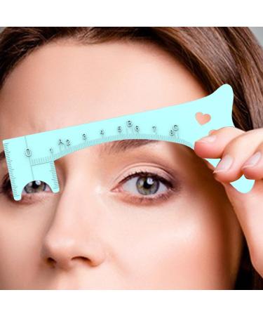 Eyebrow Ruler Eye Brow Stencils for Women | Quick Eye Makeup Tool Multifunctional Brow Measuring Eye Makeup Aid for Defined Brow Lip Lines Blue - Buy Online on GoSupps.com