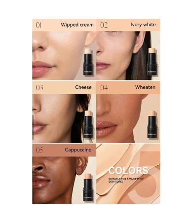 2in1 Long Lasting Waterproof Concealer & Foundation Magic Stick - Full Coverage Makeup (02#) - Buy Online on GoSupps.com