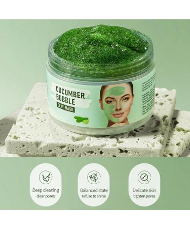 Cucumber Bubble Clay Face Mask Clay Mask for Pores Green Tea Mud Mask Deep Cleansing Face Mask Controlling Oil Acne & Refining Pores Reduce Blackheads & Dark Spots Elastic & Smooth Skin - Buy Online on GoSupps.com