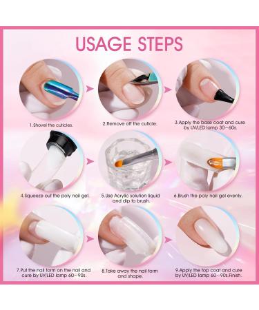 Gelfavor Pearl Rosa Poly Nail Gel Set - Pink Nail Extension Gel for Technicians & DIY Salon | Premium Nail Art Supplies - Buy Online on GoSupps.com