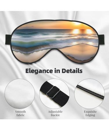 Buy Sunset Over The Waves Eye Mask - Soft Adjustable & Comfortable Sleep Mask for Men & Women | International Shipping - Buy Online on GoSupps.com
