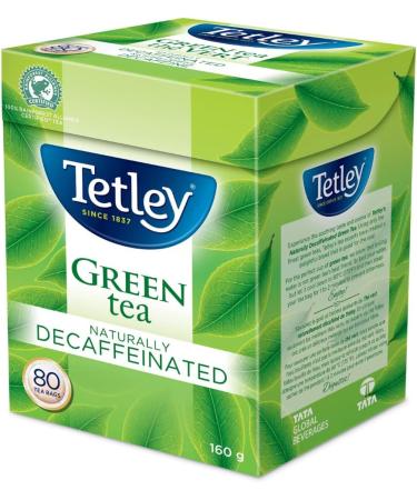 Tetley's Rich Full - Flavoured Decaffeinated 100% Rainforest Alliance & Naturally Decaffeinated Green Tea - 80 Tea Bags 160 Grams Tea 80 teabags+ Deca Green Tea - Buy Online on GoSupps.com