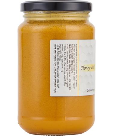 Honey with Turmeric Ginger and Black Pepper 450g Unpasteurised 100% Natural Raw Honey with Turmeric Ginger and Black Pepper No Additives No Preservatives - Buy Online on GoSupps.com