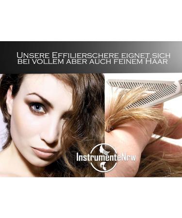 Effy Solingen Haircoat Scissors - Sharp Dual Tooth Hair Cutting & Thinning Scissors (13.97 cm) | Premium Stainless Steel Made in Germany - Buy Online on GoSupps.com