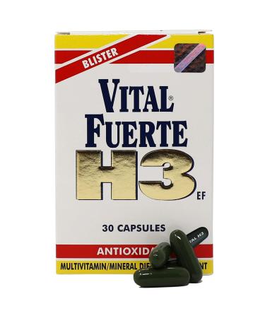 Vital Fuerte H3 Vitamins and Minerals Antioxidant 30 Capsules Blister
