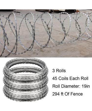 75m Galvanized Shaving Wire - Durable Barbed Wire for Fencing | 2.5m Rolls (294ft) 45 Coils - International Shipping Available - Buy Online on GoSupps.com