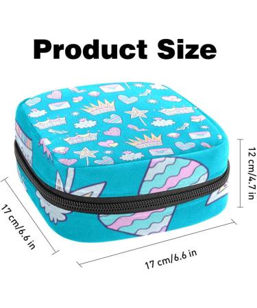 Javenproeqt Portable Women's Binding Bags | Menstrual Cup & Tampon Bags for Teens - Crown Pattern Multi-Colored - Buy Online on GoSupps.com