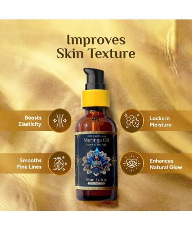 Pure Organic Moringa Oil with Blue Lotus Flower Deep Hydrating & Anti-Aging Ritual Oil for Skin Hair & Nails Premium 100% Cold Pressed Moringa Seed Extraction Nourishes & Hydrates Skin 2oz. 2 Fl Oz (Pack of 1) - Buy Online on GoSupps.com
