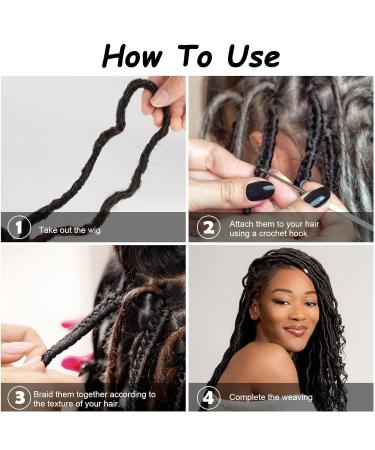 Aomig 21 PCs 18 Inch Synthetic Earthworm Fake Hair Extensions - Goddess Gypsy Braids Passion Twists for Cosplay & Masquerade Parties - Black - Buy Online on GoSupps.com