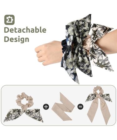 Lolalet 3-Piece Hair Scarf Scrunchies Set - Satin Ribbon Hair Bows for Women & Girls | Soft Elastic Hair Bands for Ponytails | Ideal for Thick, Thin, Fine & Curly Hair - Buy Online on GoSupps.com