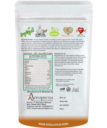 TYU Soya Milk Powder | High in Protein | Vegan | Non-GMO - 200 GM by B Naturall - Buy Online on GoSupps.com