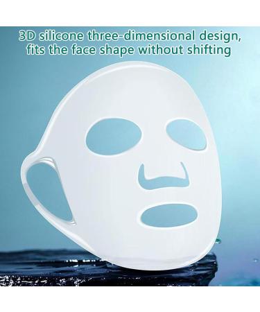 One Piece Soft Silicone Facial Masks Breathable Moisturizing Mask Reusable Facial Sheet Mask Cover Silicone Face Wrap for Slow Down the Evaporation - Buy Online on GoSupps.com