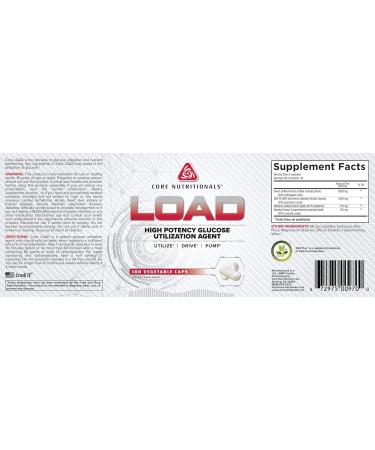 Core Nutritionals Load Platinum High Potency Glucose Utilization with Berberine & Green Coffee Extract | 180 Caps Boost Carbohydrate Absorption & Glucose Disposal International Shipping Available - Buy Online on GoSupps.com