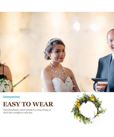 Lurrose Sunflower Wreath Sunflower Crown Floral Flower Crown Hair Accessories for Women Girls - Buy Online on GoSupps.com