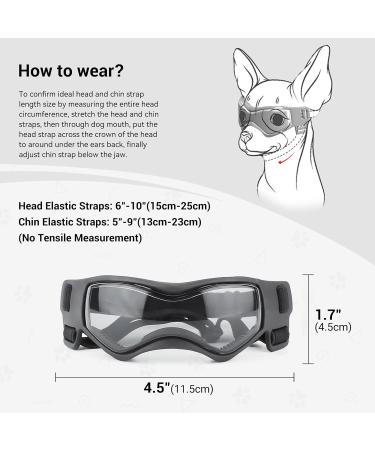UV Protection Sunglasses for Small Dogs | Cool Black Dog Glasses | Outdoor Eye Protection for Small Breeds - Buy Online on GoSupps.com