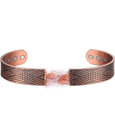Men's Viking Copper Bracelet | Magnetic Therapy for Arthritis | Adjustable 7.5 Cuff - Buy Online on GoSupps.com