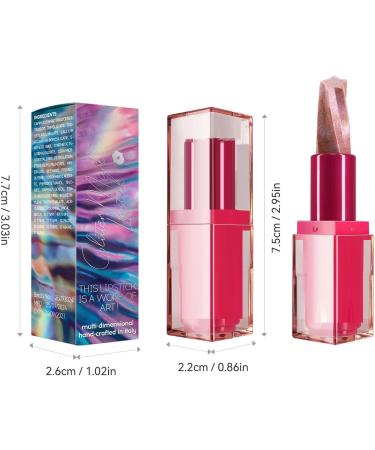 Glitter Lipstick Red Glitter Lipstick | Moisturizing Lip Balm Sparkling Lip Balm - Waterproof Long-Lasting Cosmetics for Women and Girls - Buy Online on GoSupps.com