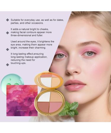 Palette de maquillage 4 en 1 pour illuminer les yeux et les joues fard paupi res et blush d finir le visage waterproof et longue tenue effet maquillage naturel pour toutes les (1pcs) - Buy Online on GoSupps.com