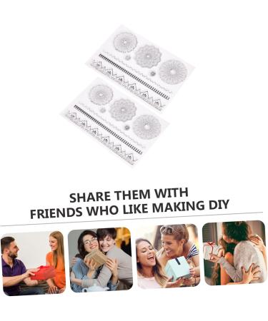 Lurrose 6 Pcs Mandala Stamp Vintage Decor Clear Stamps for DIY Flower Themed Stamps Photo Album Decorations - Buy Online on GoSupps.com