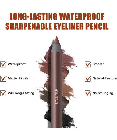  HULUBO Eyeliner Pencil Waterproof Gel Eyeliner Pencil Smooth and Blendable Makeup (1#) - Buy Online on GoSupps.com