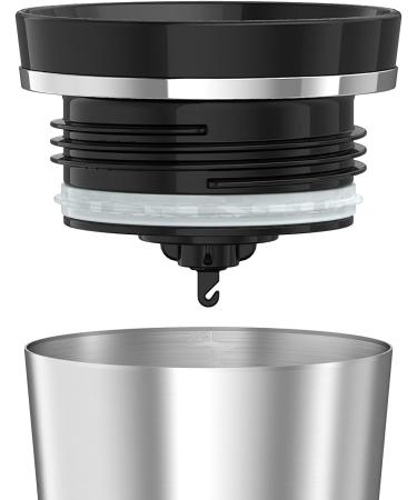 Thermos 16oz Vacuum Insulated Travel Mug - Stainless Steel/Black - Buy Online on GoSupps.com