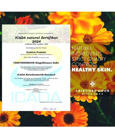 Organic Marigold Ointment | Cristinenmoor Marigold Cream | Certified Natural Cosmetics for Dry & Inflamed Skin | 110ml - Buy Online on GoSupps.com