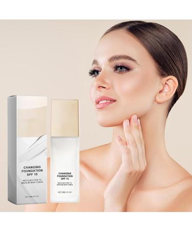 Jongyumo Color Changing Makeup FoundationColor Changing Liquid Foundation30ml Skintone Matching Foundation Face Liquid Cover Concealer Face Primer for women and girls - Buy Online on GoSupps.com