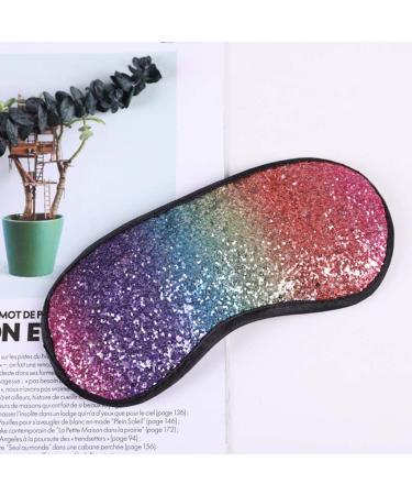 Zeiwohndc Glitter Sequins Sleeping Eye Mask | Rainbow Gradient Color | Elastic Eyeshade Cover for Women Girls | Travel Blindfold - Buy Online on GoSupps.com