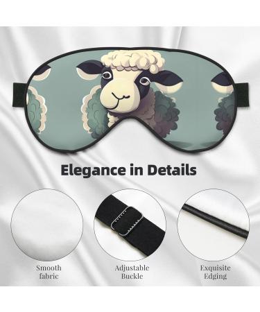 SSIMOO Lamb Print Ultra-Soft Light-Blocking Eye Mask - Optimal Comfort & Restful Sleep for Ultimate Relaxation - Black - Buy Online on GoSupps.com