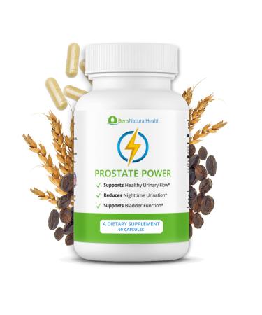 Ben's Natural Health Prostate Power - Prostate Support Supplement for Men with Rye Grass Pollen Extract and Saw Palmetto Extract 60 Capsules 1