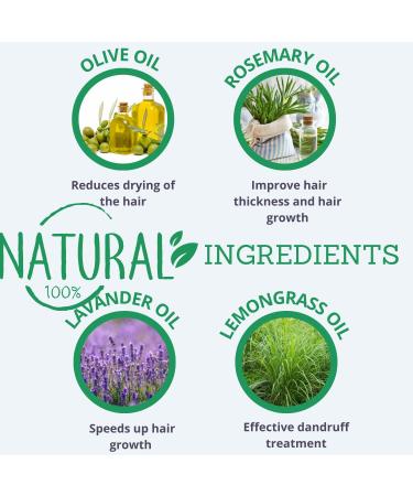 100ML Rosemary Oil For Hair Hair Growth Blend Of Rosemary Essential Oil Castor Oil Sweet Almond Oil | Rosmarin Oil Hair Growth Rosemary Oil For Hair Growth Dry Damaged Hair Mask UK - Buy Online on GoSupps.com