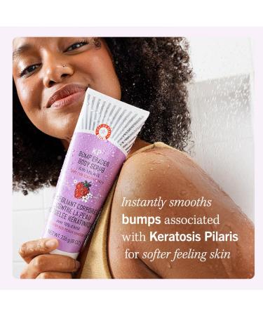 First Aid Beauty KP Bump Eraser Body Scrub - 10% AHA Exfoliant for Keratosis Pilaris Strawberry Scent 8 oz - Smooth Skin & Reduce Bumps - Buy Online on GoSupps.com