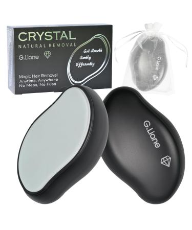 G.Liane crystal hair wheeler with crystal hair remover physical nano-hair remover gentle and effective epilator without shaving for silky smooth skin (matt black) - Buy Online on GoSupps.com