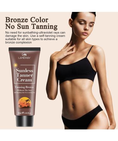 Sunless Self Tanner Cream Sunless Tanning Lotion Tanning Cream Black Cream Self Tanning Cream for Natural-Looking Tanning- Sun-free Body Sun Tanning - Nourishing Moisturized - Buy Online on GoSupps.com