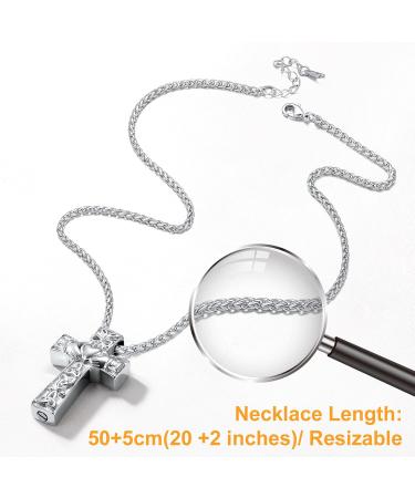U7 Ladies Cremation Urn Necklace - Celtic Knot & Dog Feet Design - Stainless Steel Pendant for Ashes - Fire Burial Jewelry for Men - 05 Silver - Buy Online on GoSupps.com