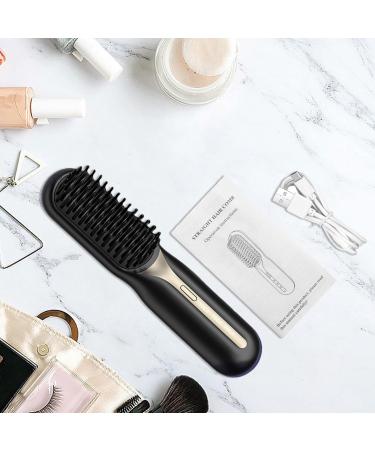 Cordless Hair Straightener Brush | Fast Heating Ceramic Brush | Portable 3-in-1 Hair Pro with Negative Ion | Rechargeable 1500mAh for Women - Buy Now - Buy Online on GoSupps.com