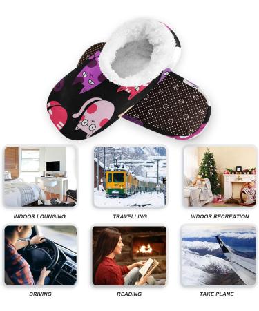 Mnsruu Funny Cat Fleece Slippers for Men | Comfortable Non-Slip Shoes | Size 11-13 - Perfect for Cat Lovers - Buy Online on GoSupps.com