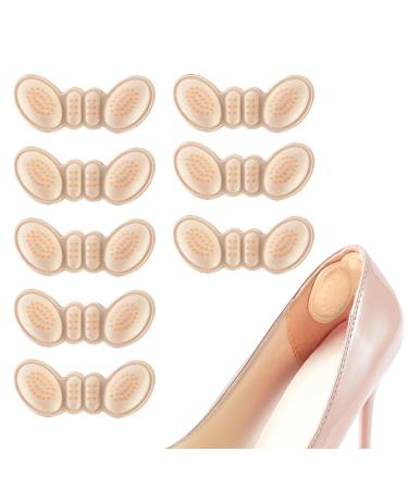 Heel Inserts Comfort for Women Heel Shoe Pads Heel Cushion Loose Shoes for Pain Heel Pads for Shoes Make Shoes Fit Tighter Inserts 6mm(4Pairs Beige) Beige 4Pairs