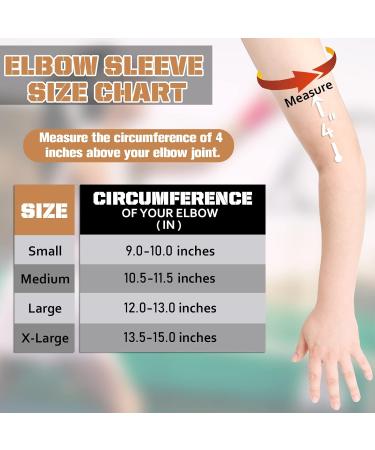 Copper Elbow Compression Sleeves - 2 Pack for Tennis Elbow Relief - Medium Size - Buy Online on GoSupps.com