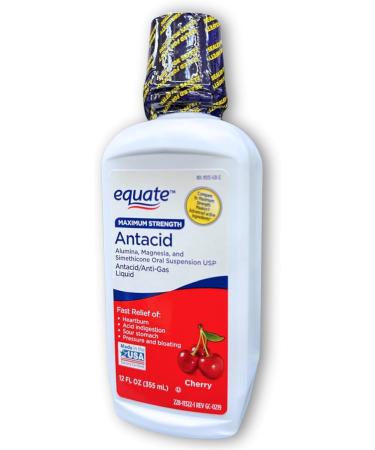 Antacid Liquid Maximum Strength- Cherry Flavor 12 fl. Oz (Pack of 1) Boxed by Fusion Shop Store - Buy Online on GoSupps.com