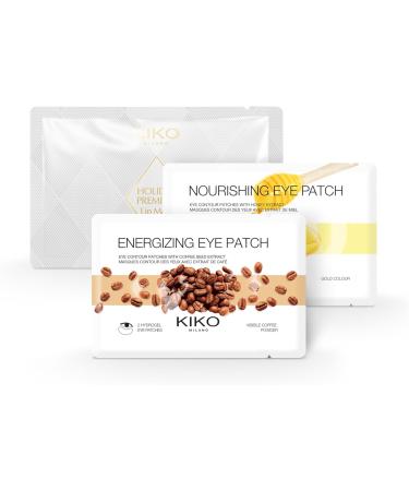 KIKO Milano Holiday Premi re Essential Eyes & Lips Gift Set | Skincare Gift Set: 2 Eye Masks (Energizing And Hydrating) And 1 Lip Mask - Buy Online on GoSupps.com