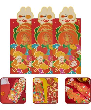 Amosfun 12 Pcs 2023 Red Envelope Lai See Hong Bao Birthday Money Pockets Cash Envelopes Wedding Red Pocket Rabbit Year Red Packets Lucky Money Packets Wedding Money Year Red Envelope Paper - Buy Online on GoSupps.com
